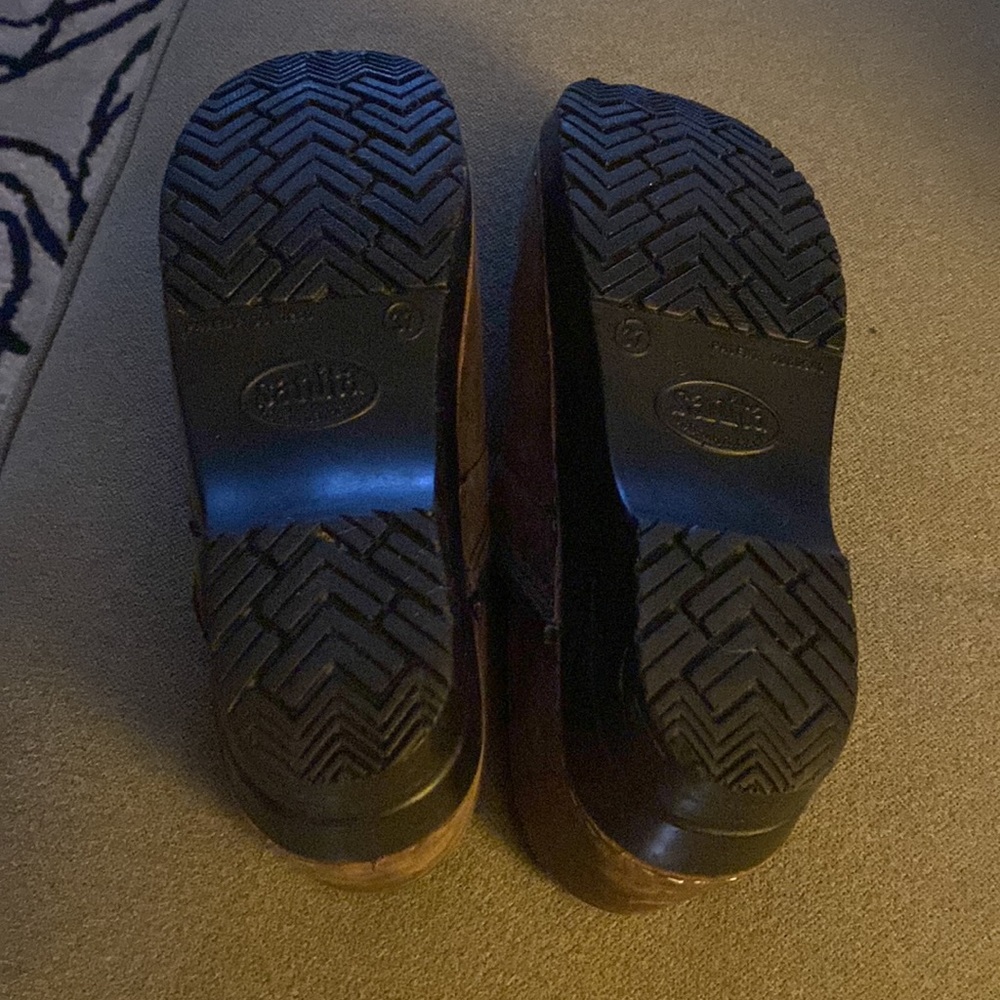 Brown Leather Clogs - image 5